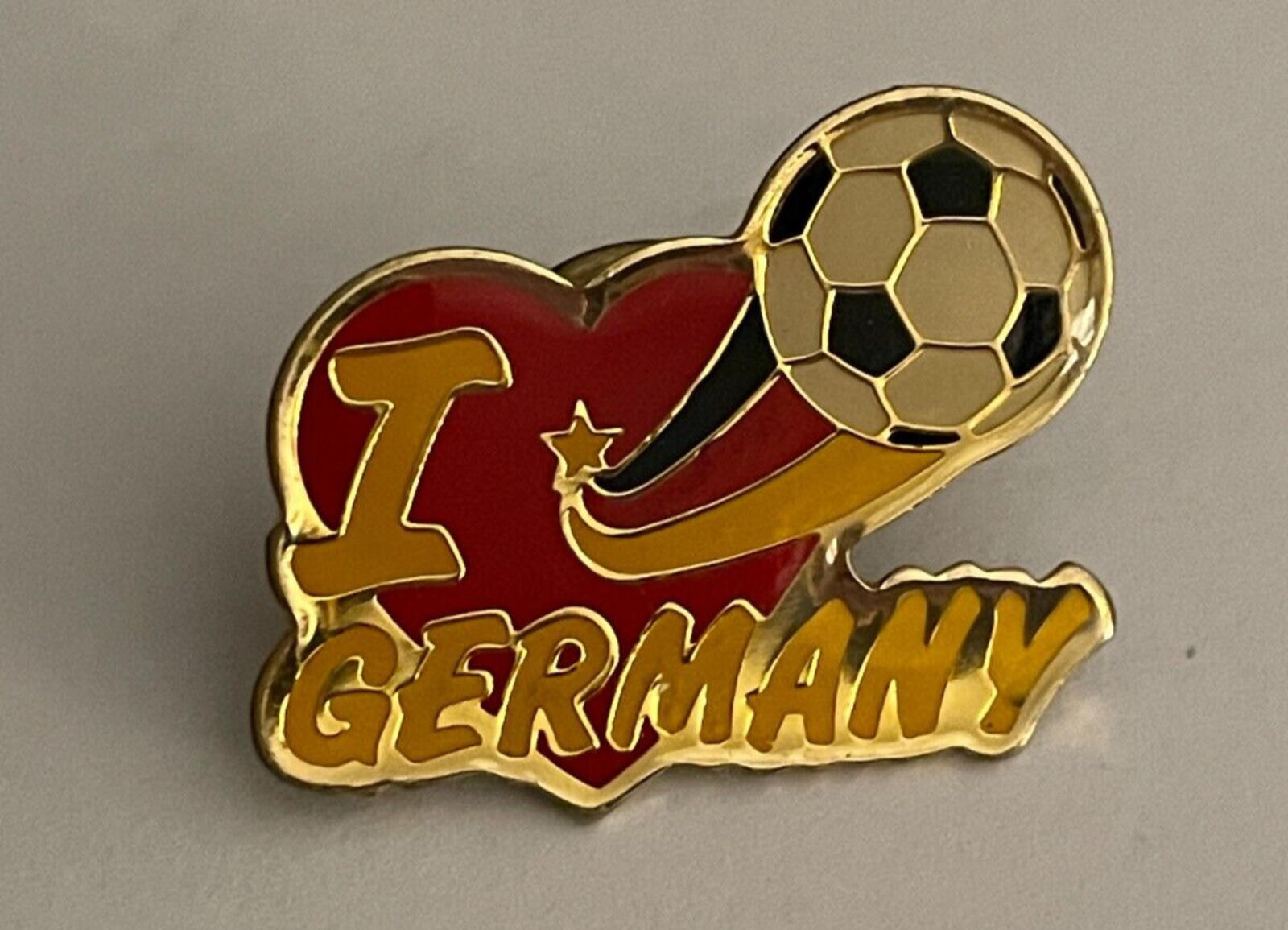 I Heart Germany Soccer Pin