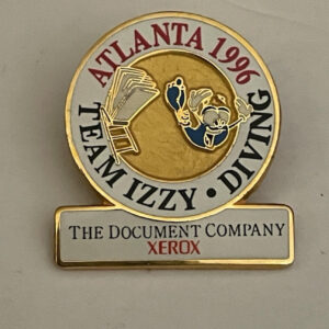 Team Izzy Diving Olympics Pin Atlanta 1996 Olympic Mascot Pin XEROX Sponsor Pin