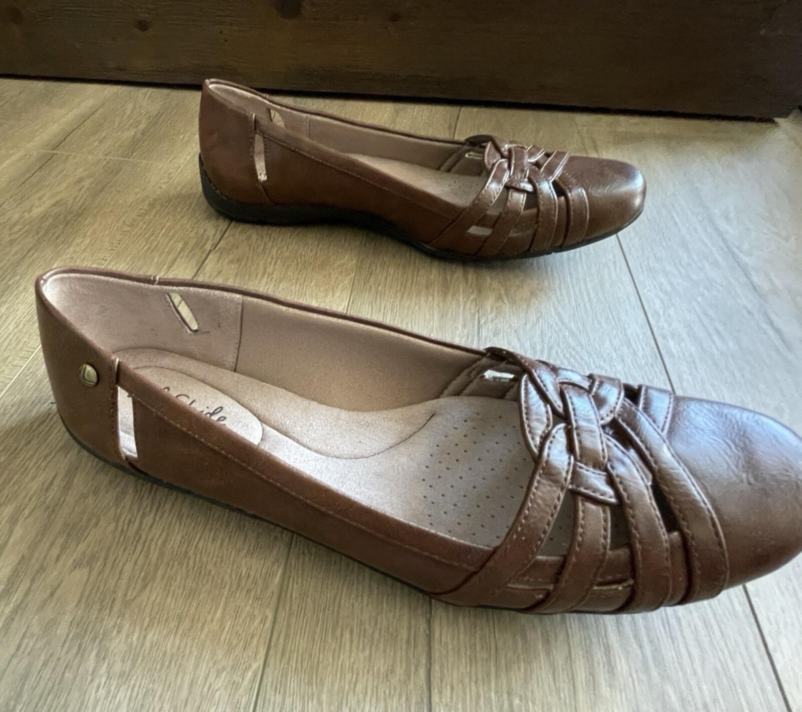 LifeStride Womens Diverse Flat Dark Tan Shoes Size 11 Wide US - Image 4