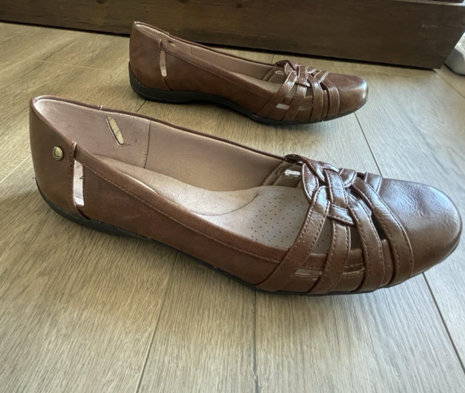 LifeStride Womens Diverse Flat Dark Tan Shoes Size 11 Wide US - Image 5