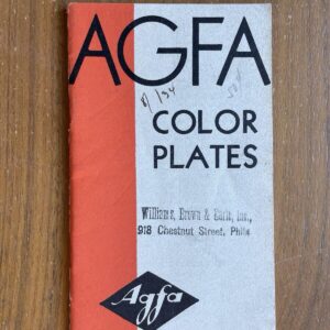 Agfa Color Plates Booklet Vintage