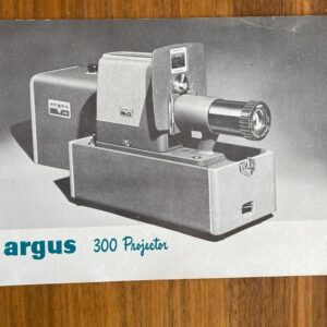 Argus 300 Projector Booklet Vintage