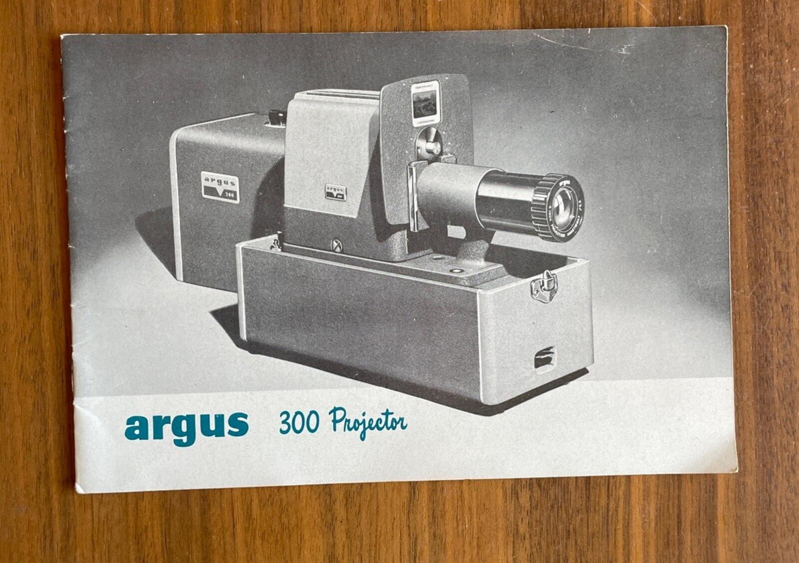 Argus 300 Projector Booklet Vintage