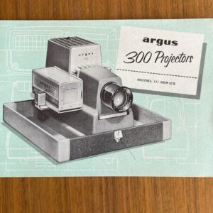 Argus 300 Projectors Model III Series Booklet Vintage