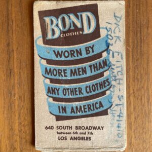 Bond Clothes Worn By More Men Than Any Other Clothes In America Booklet