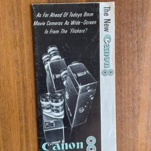 Canon 8 MM Movie Camera Booklet