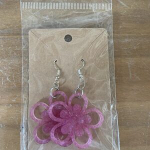 Flower Earrings Pink Flower Earrings