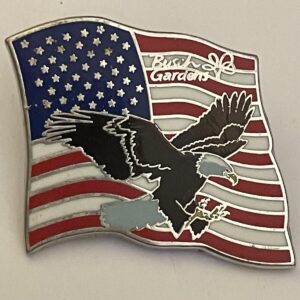 Busch Gardens Eagle American Flag Pin