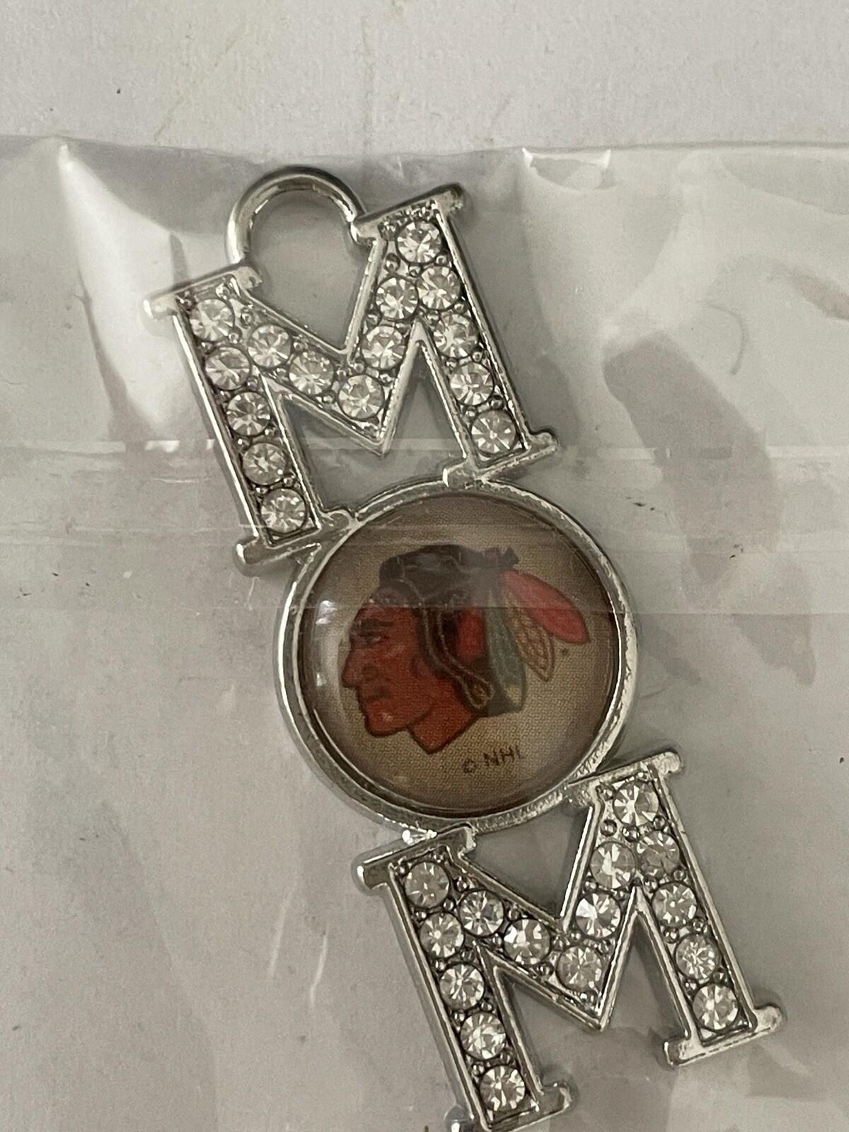 Chicago Black Hawks NHL Hockey Team Mom Pendant Necklace - Image 2