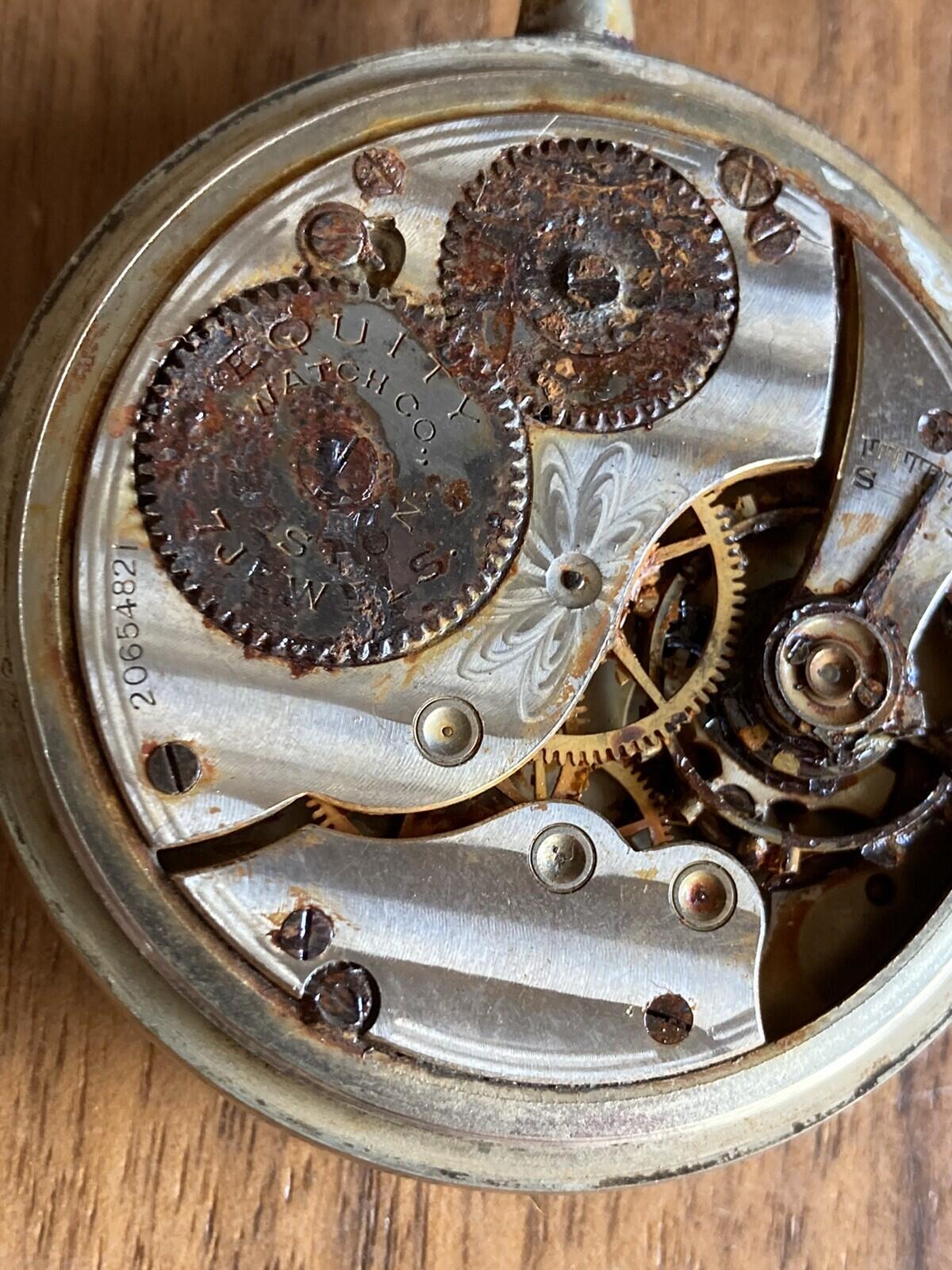 Equity WWI Military Soldier's Pocket Watch As Is For Parts Or Repair - Image 6