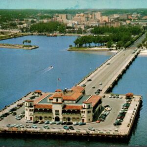 Air View Million Dollar Pier St Petersburg Florida Postcard Posted