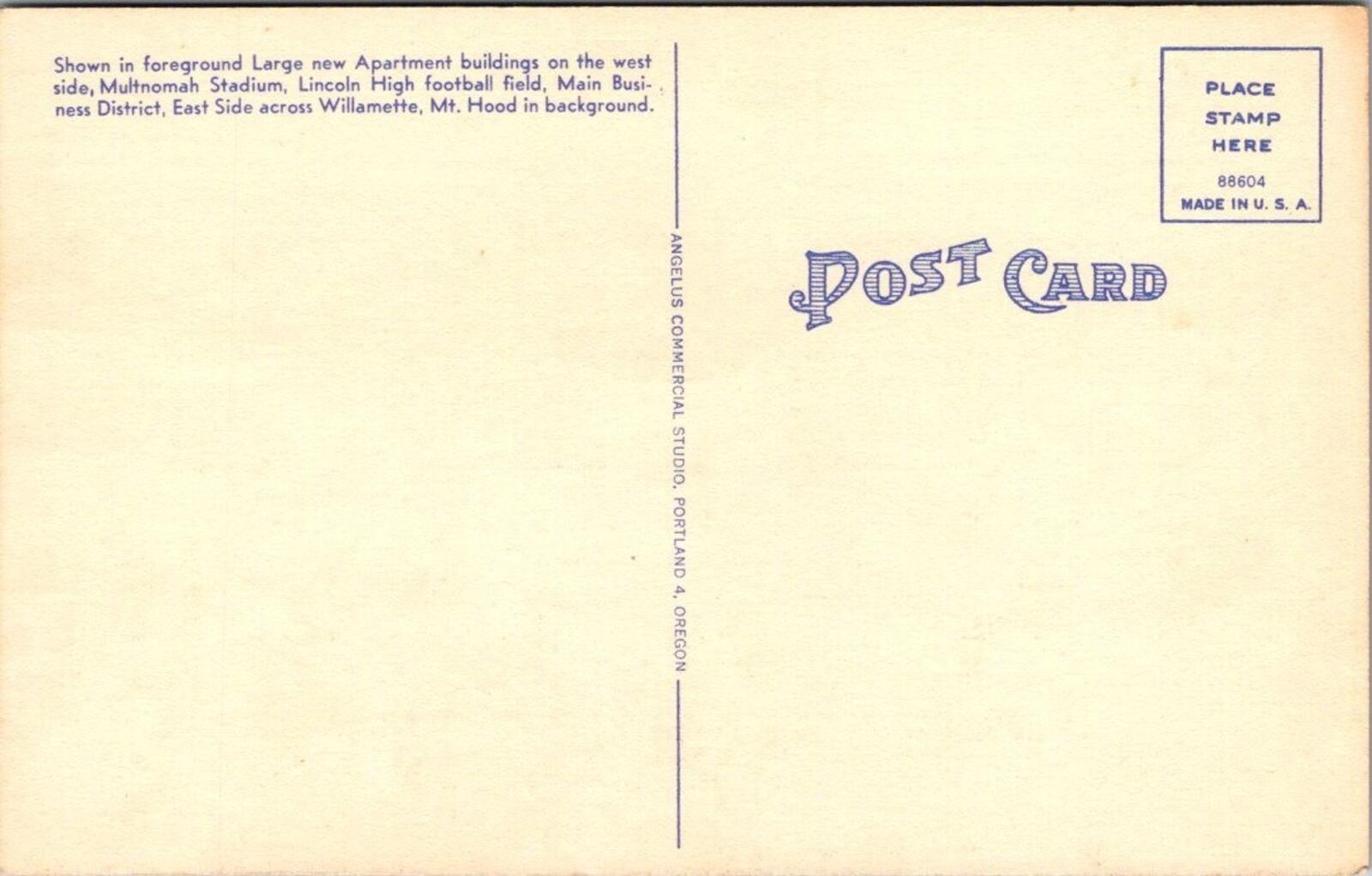 Air View Of Portland Oregon From South West Postcard - Image 2