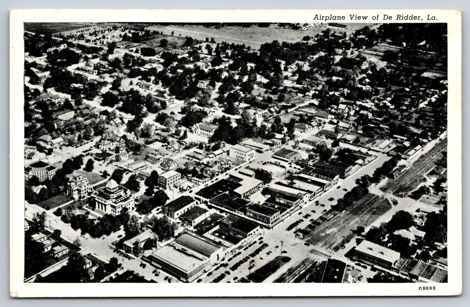 Airplane View Of De Ridder LA Postcard Louisiana Postcard