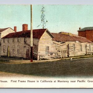 Allen House First Frame House California At Monterey Near Pacific Grove Postcard