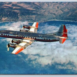 American Airlines Jet Powered Electra Flagship Postcard Nato Stamp