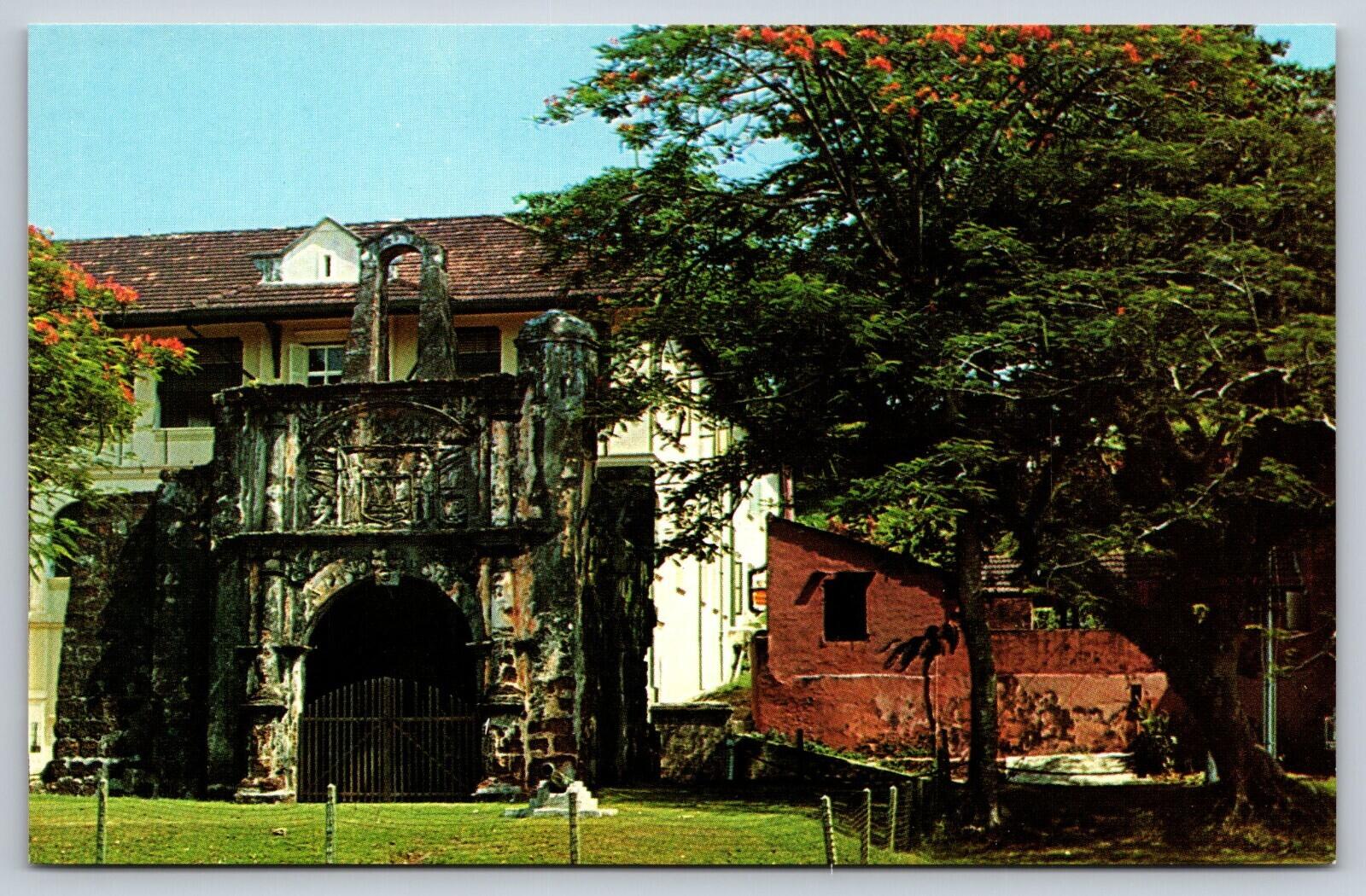 An Ancient Fort Malacca Singapore Postcard