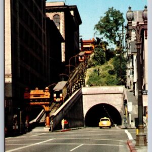 Angel's Flight Postcard Los Angeles California World's Shortest Railway