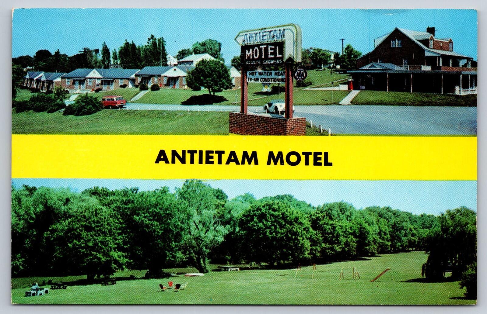 Antietam Motel Hagerstown Maryland Postcard Vintage Postcard