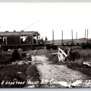 Aroostook Valley R.R Crouseville Maine 77 Trolley Car Postcard RPPC