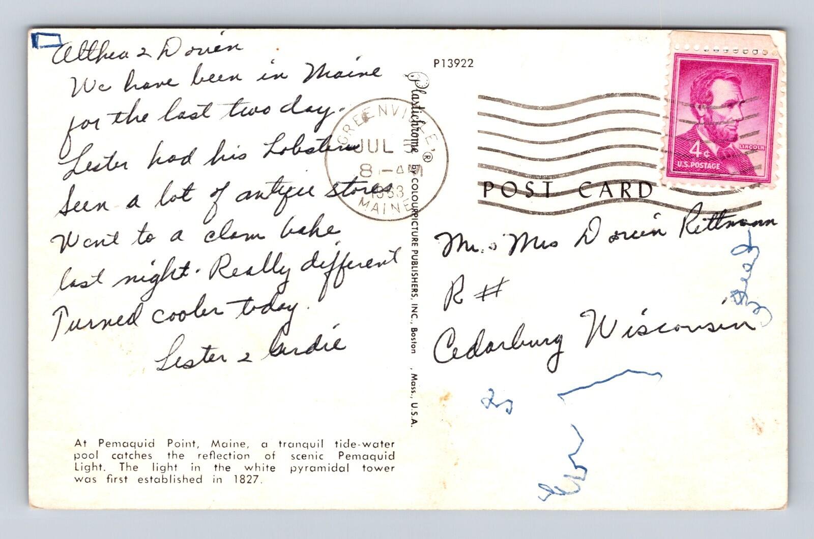 At Pemaquid Point Lighthouse Maine Postcard - Image 2