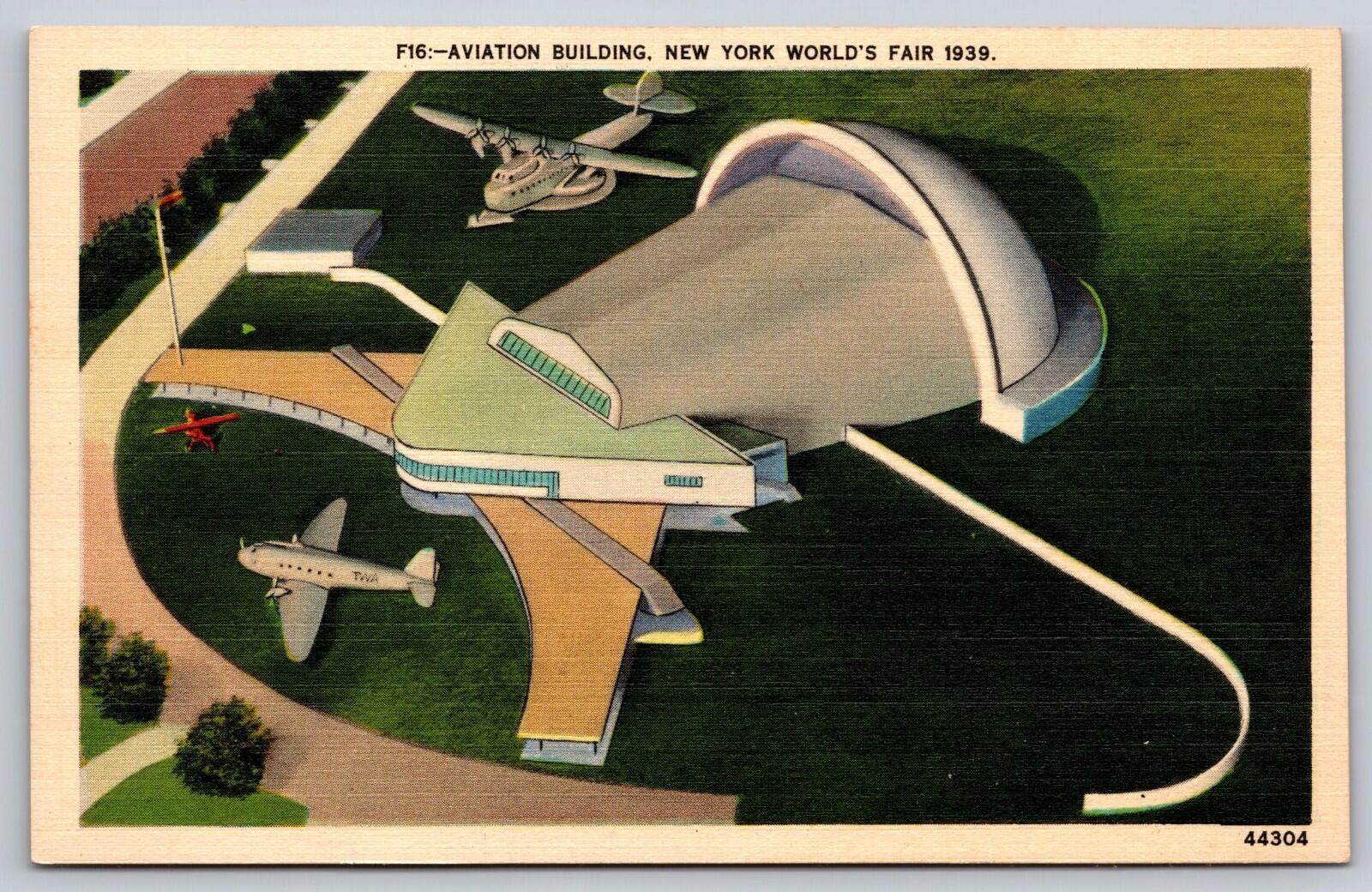 Aviation Building New York World's Fair 1939 Postcard