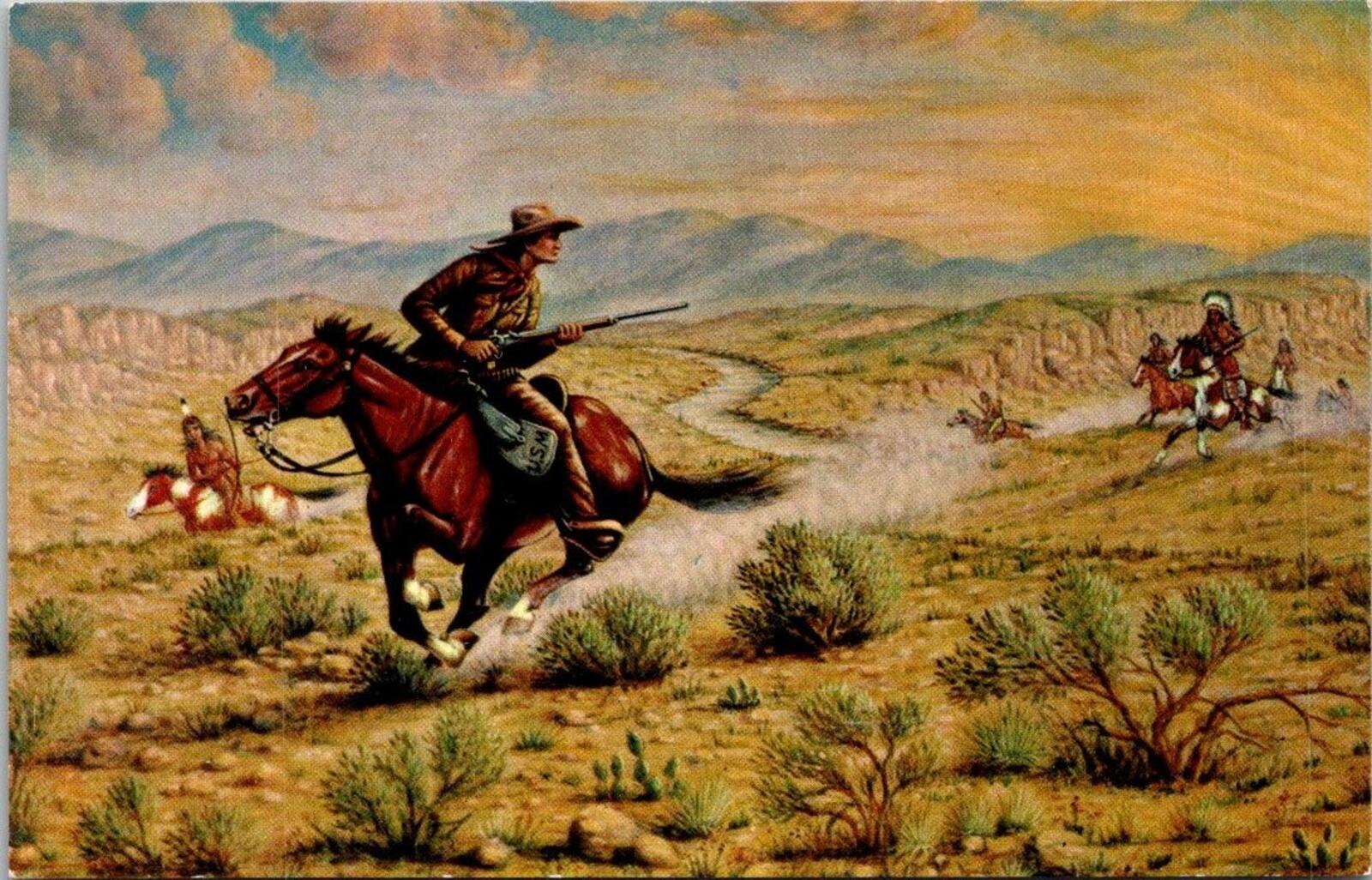 B Bill Pony Express Rider In Buffalo Bill Memorial Museum Lookout Mt CO Postcard
