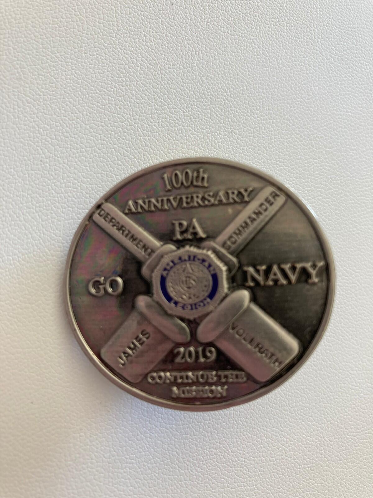 100th Anniversary PA Go Navy 2019 Continue The Mission Pin American Legion