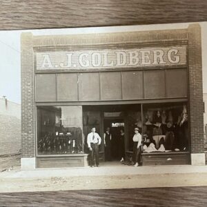 A J Goldberg Store Postcard RPPC Men's Clothing Store Postcard