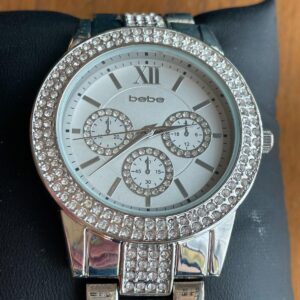 Bebe Watch BEB50086RO Silver Tone Women's Watch Comes In Original Box