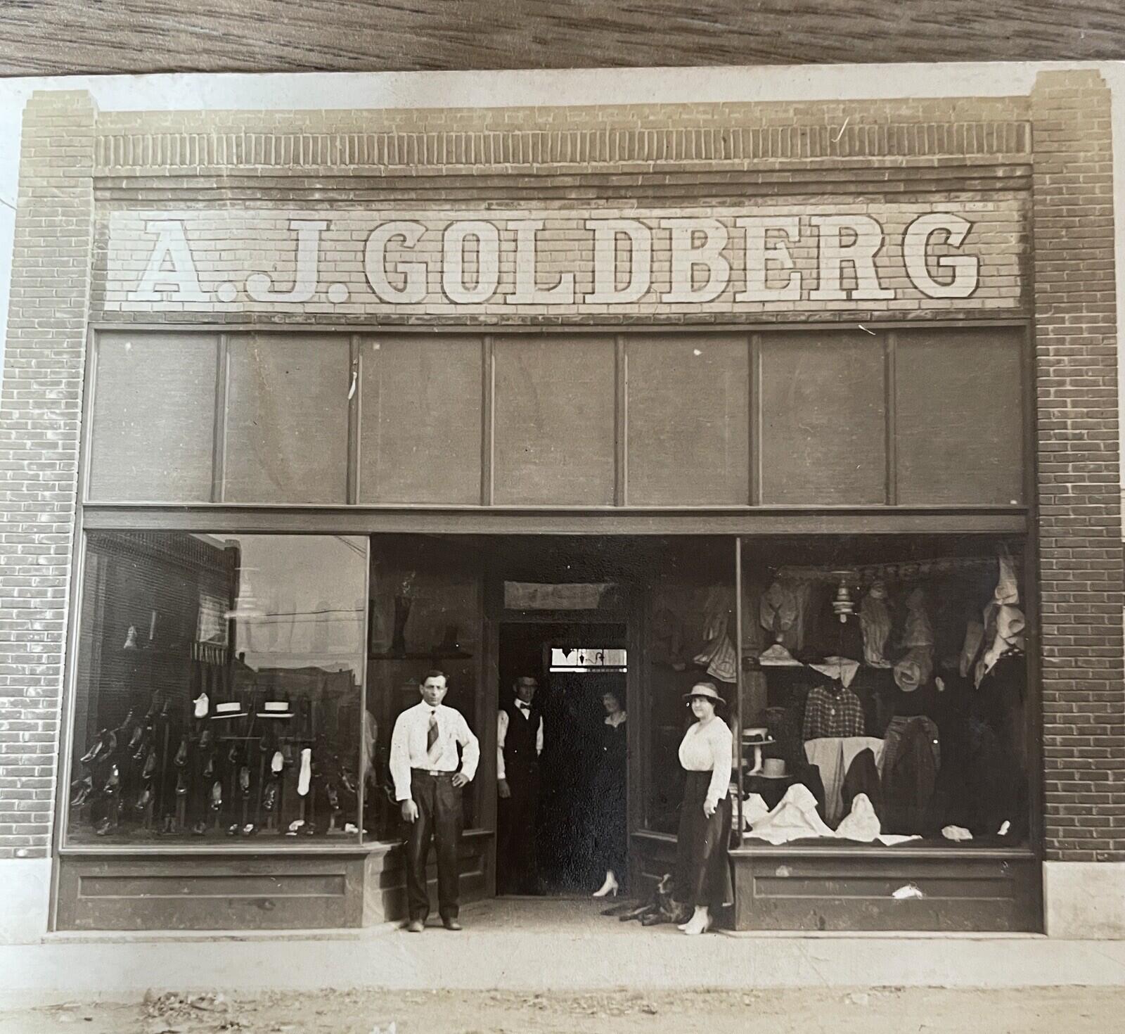A J Goldberg Store Postcard RPPC Men's Clothing Store Postcard - Image 2