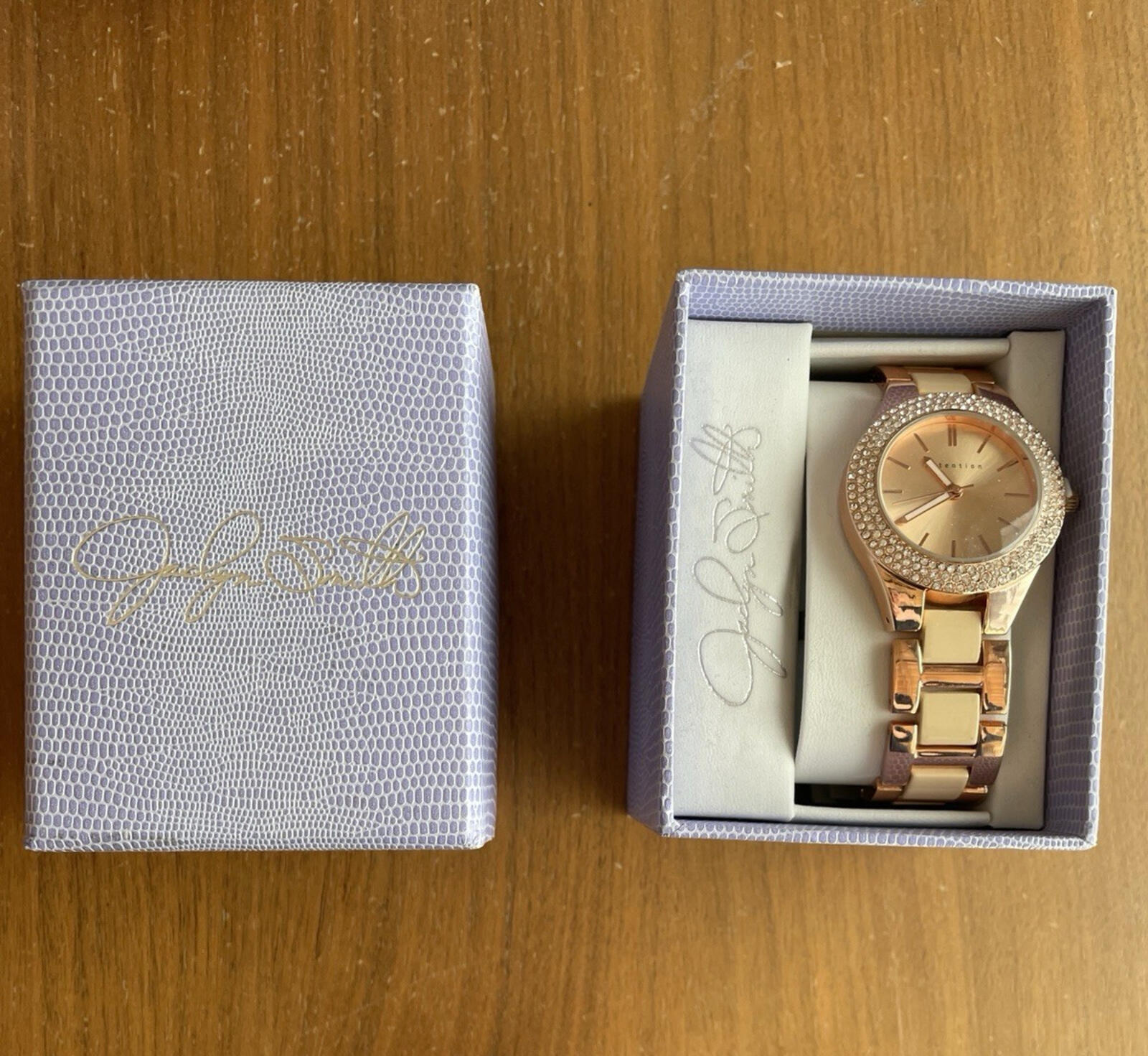 Jaclyn Smith Ladies Round Crystal Rimmed Fashion Watch - Image 2
