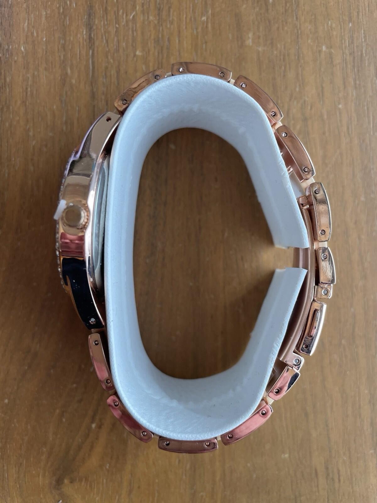 Jaclyn Smith Ladies Round Crystal Rimmed Fashion Watch - Image 3