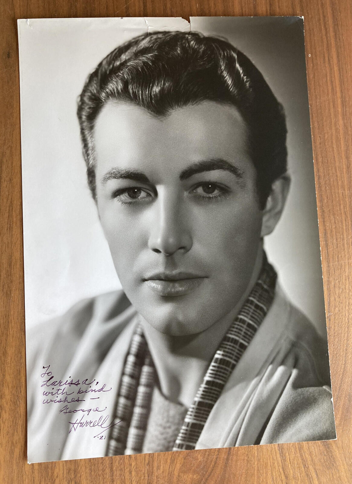 George Hurrell Movie Star Robert Taylor Portrait Photo Signed By George Hurrell