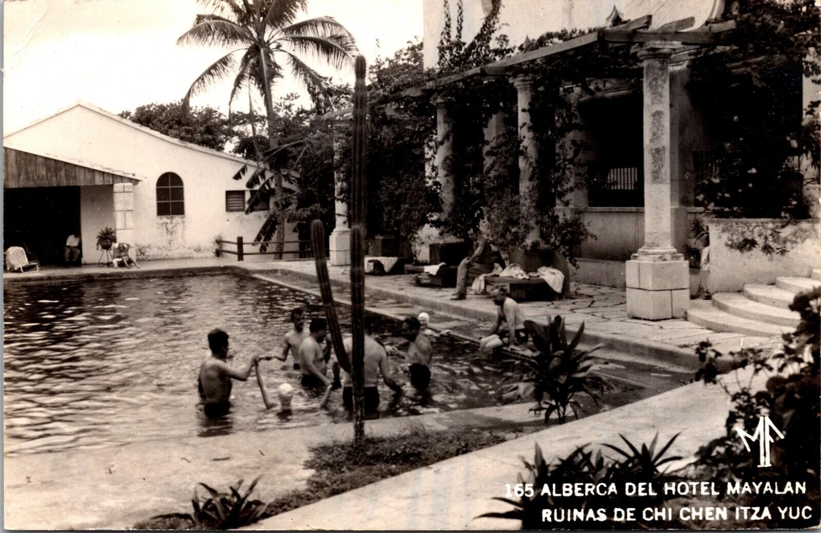165 Alberca Del Hotel Mayalan Ruinas De Chi Chen Itza Yuc Pool RPPC Postcard