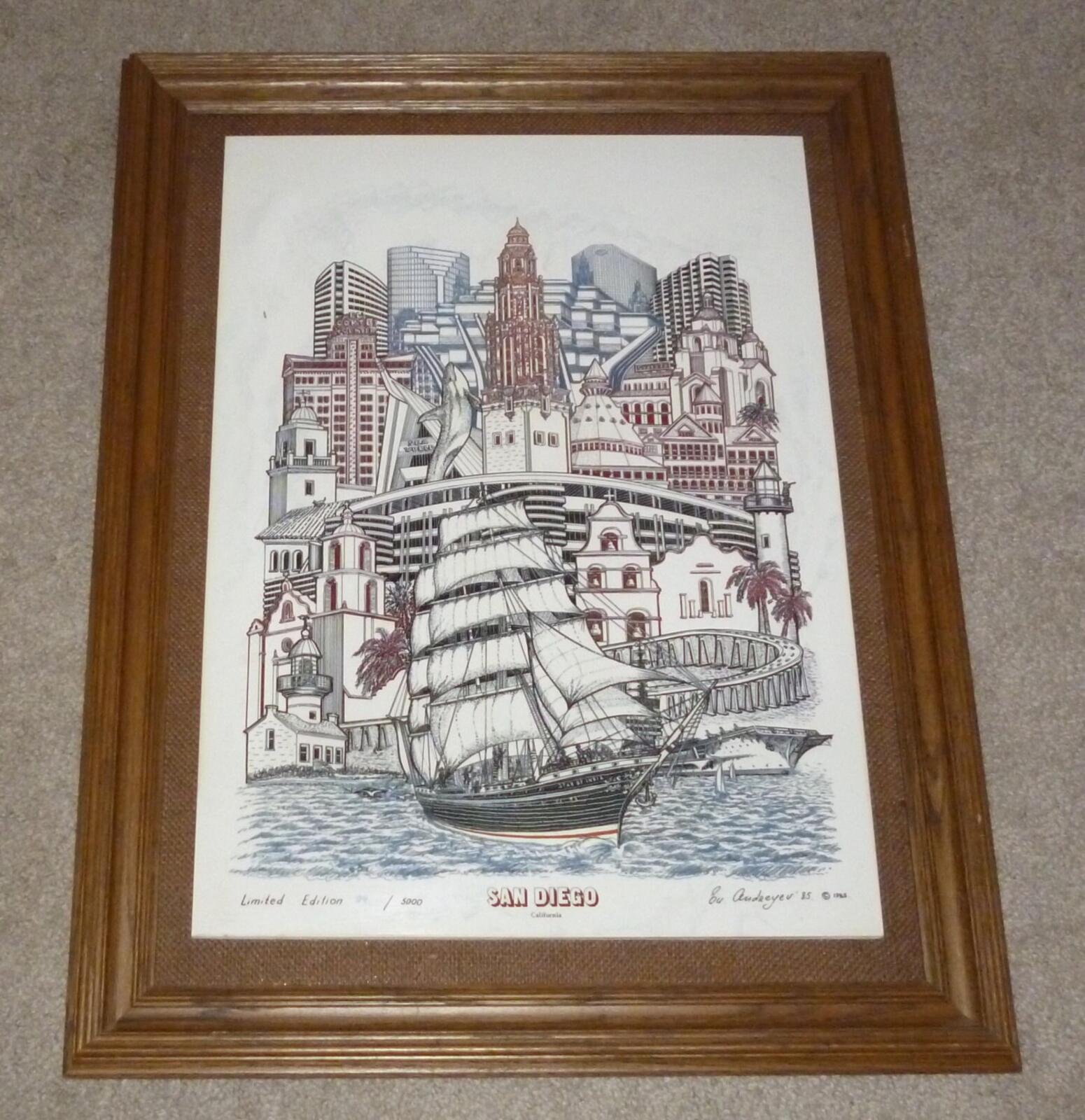 San Diego California Eugene Andreyev Alabaster Marble Etching Picture 1985 San Diego California Picture Eugene Andreyev Picture