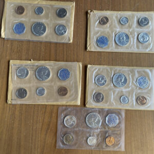 1960 US Proof Set Lot Of Five United States 5 Coin 90% Silver Proof Sets 1960