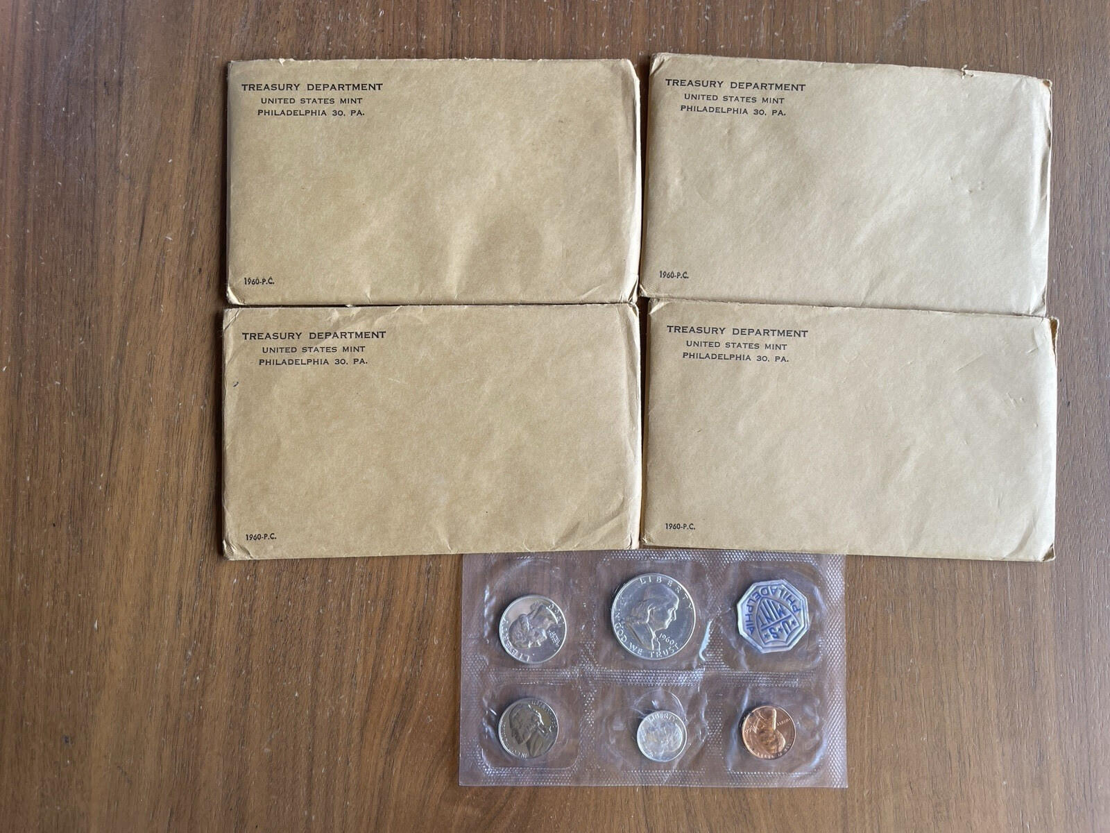 1960 US Proof Set Lot Of Five United States 5 Coin 90% Silver Proof Sets 1960 - Image 2