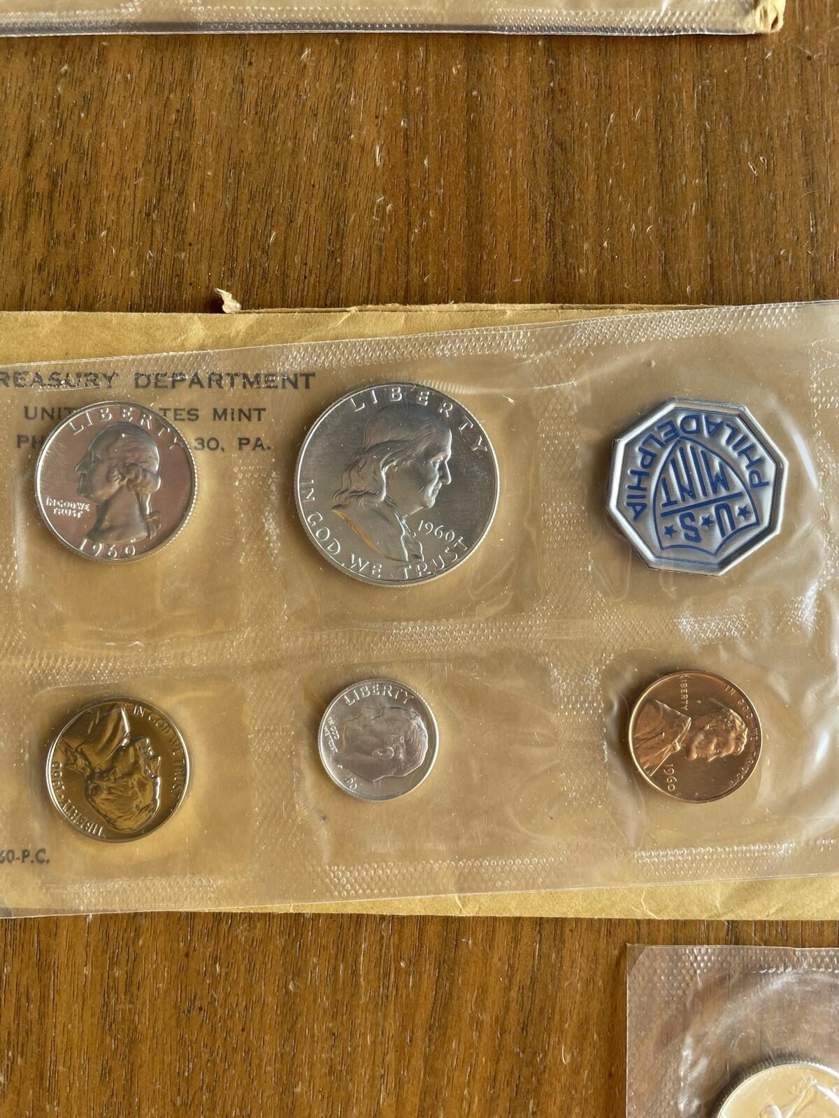 1960 US Proof Set Lot Of Five United States 5 Coin 90% Silver Proof Sets 1960 - Image 5