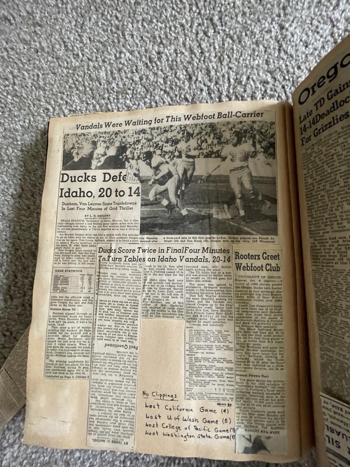 Longview Kelso Washington JR High School Football Scrapbook Album WA Area - Image 13