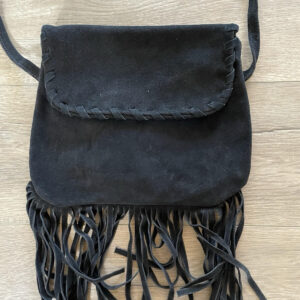 Berlin Glove Co Purse Black Handbag Bag Fringe Purse