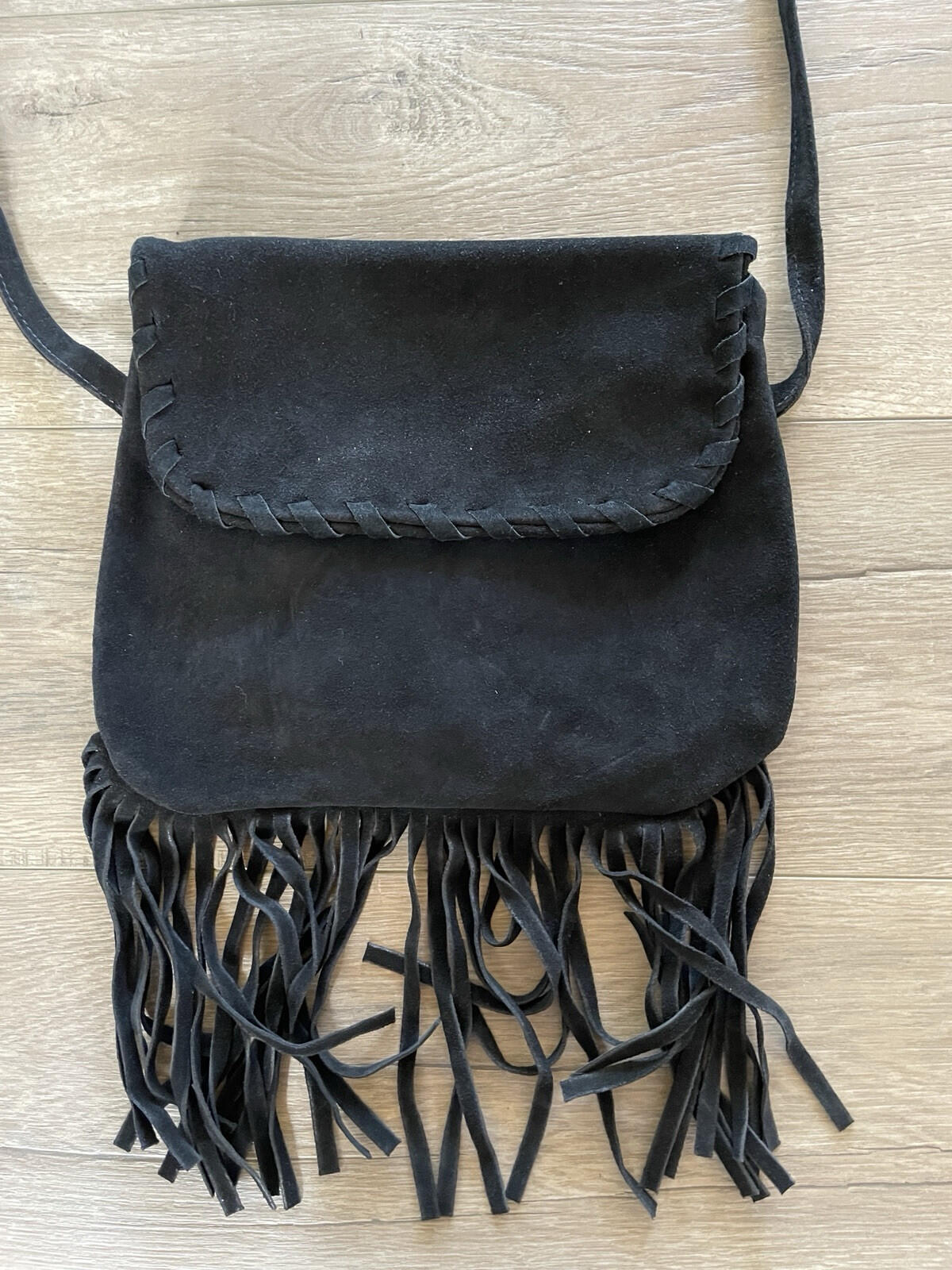 Berlin Glove Co Purse Black Handbag Bag Fringe Purse