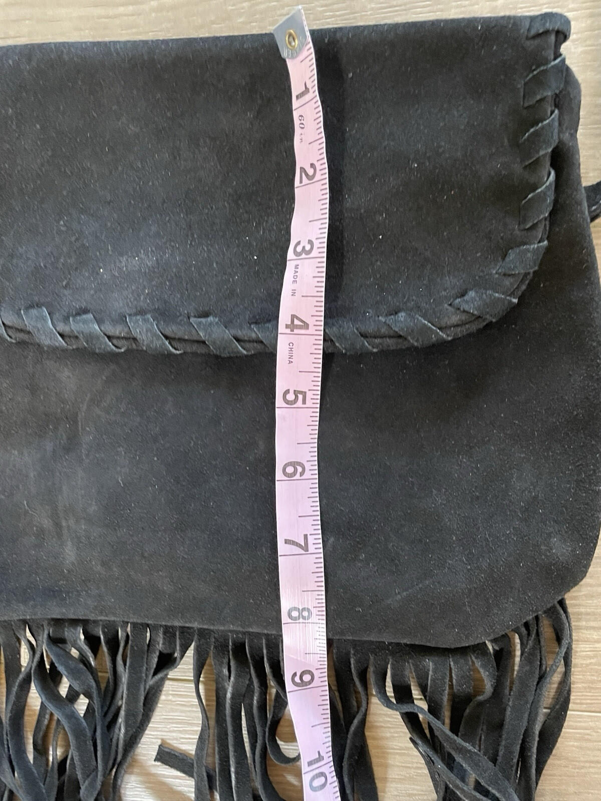 Berlin Glove Co Purse Black Handbag Bag Fringe Purse - Image 13