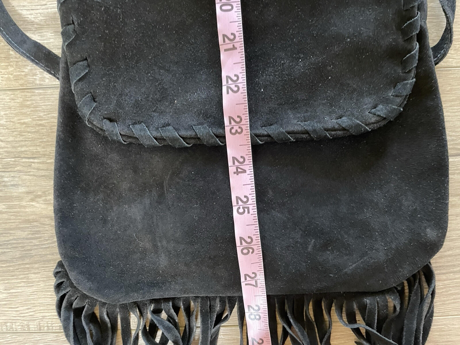 Berlin Glove Co Purse Black Handbag Bag Fringe Purse - Image 15