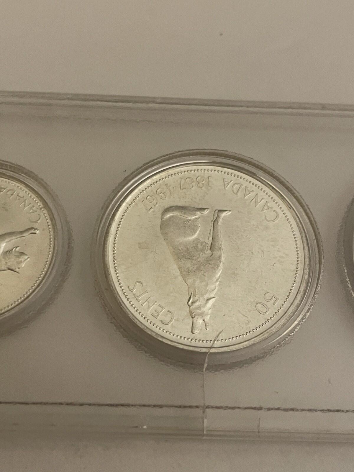 1867 - 1967 Canadian Set 6 Coin Centennial Set Wildlife Coins - Image 13