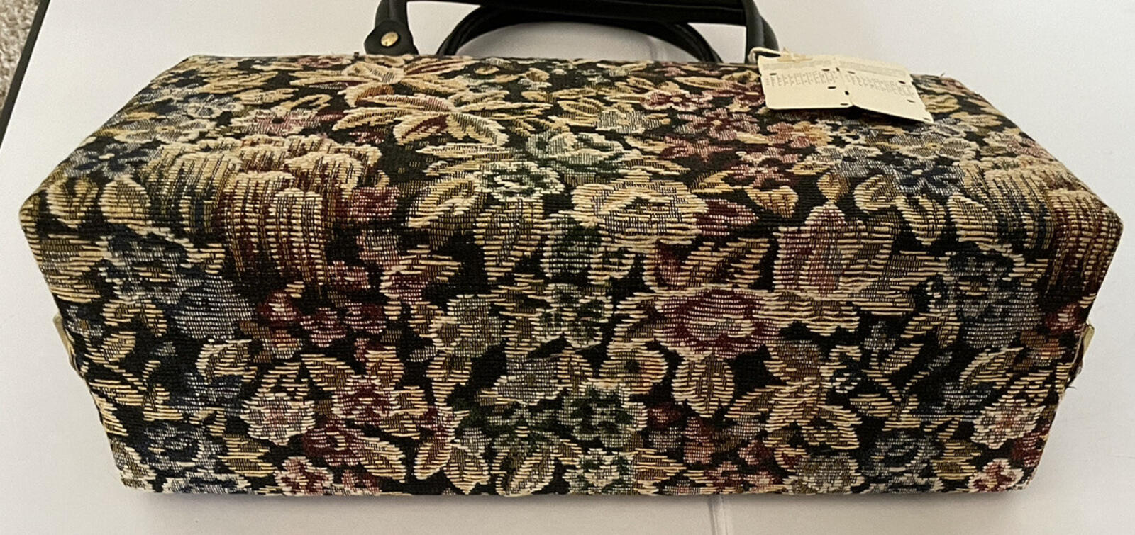 Dover Tapestry Carpet Bag Handbag Purse With Original Tag From Two Guys Vintage - Image 3