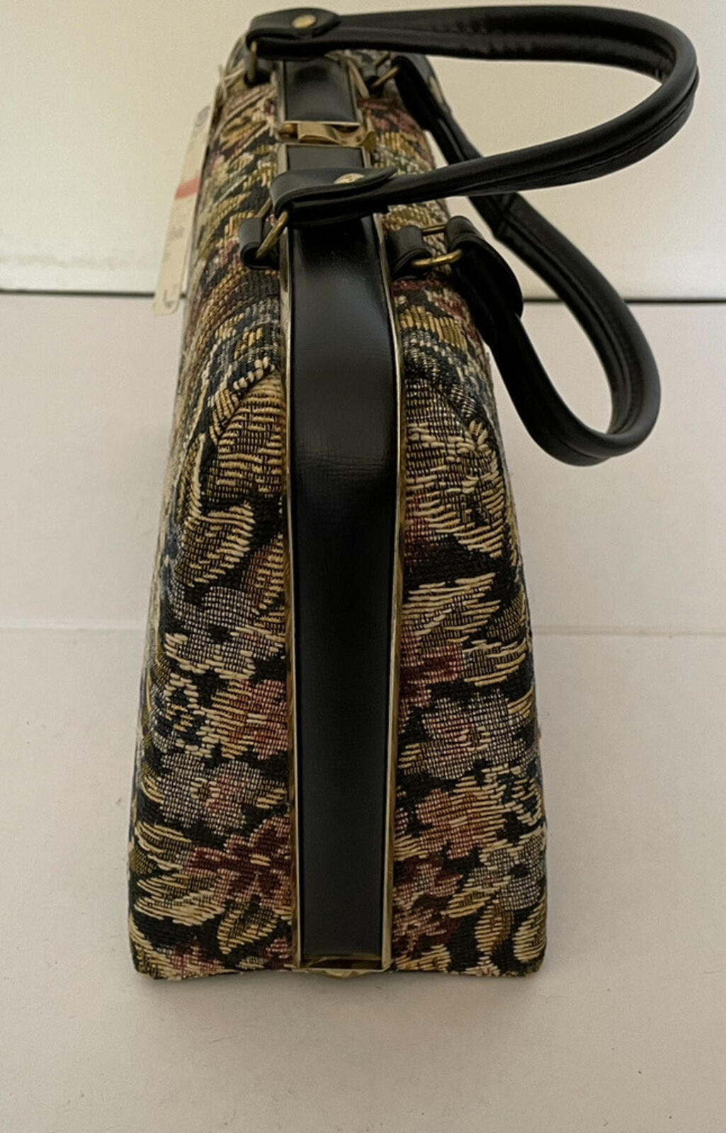 Dover Tapestry Carpet Bag Handbag Purse With Original Tag From Two Guys Vintage - Image 5