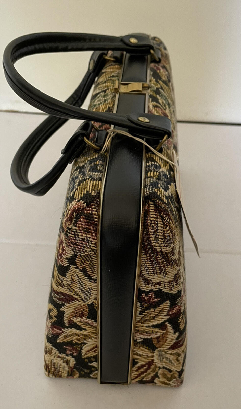 Dover Tapestry Carpet Bag Handbag Purse With Original Tag From Two Guys Vintage - Image 6
