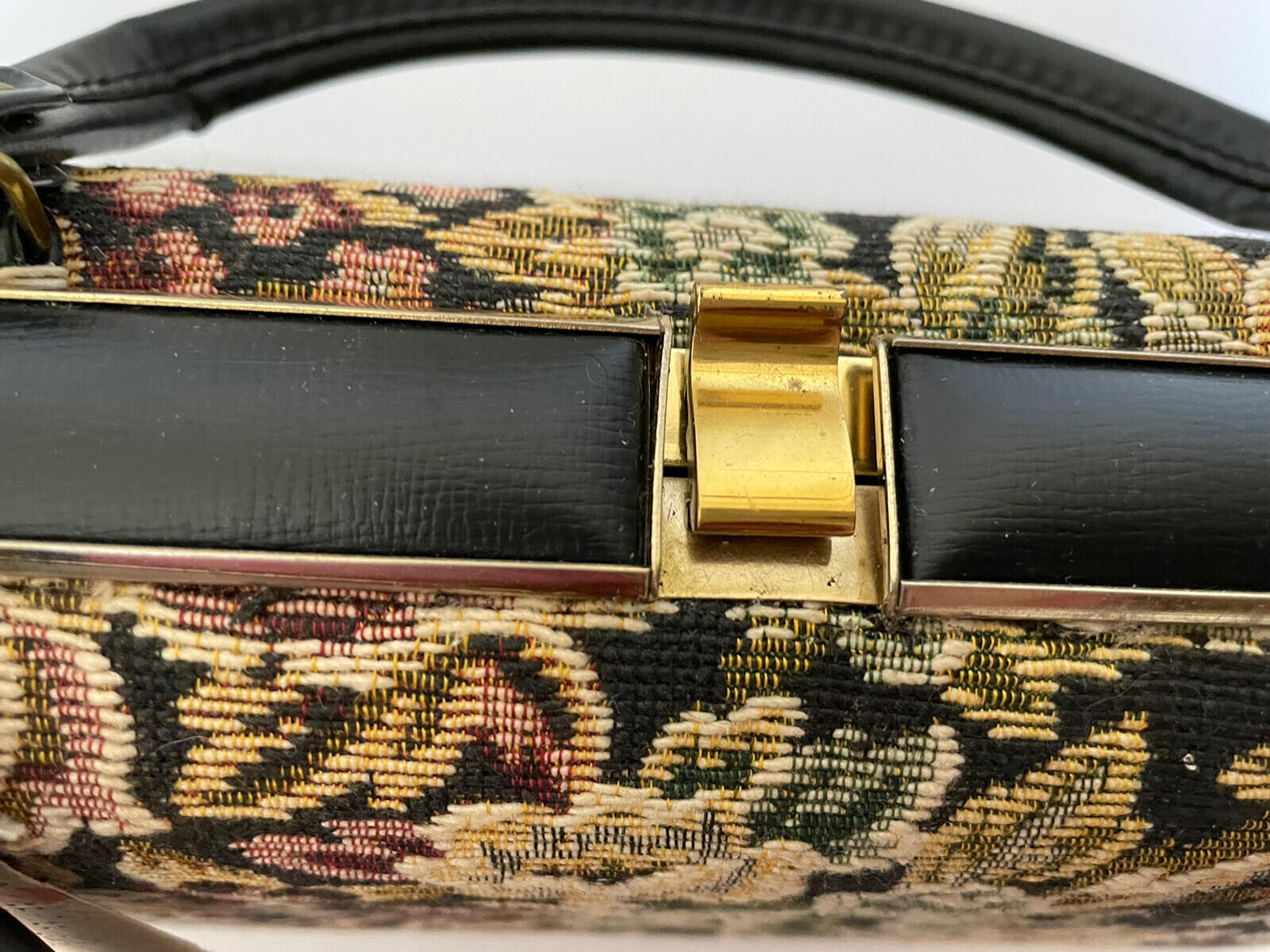 Dover Tapestry Carpet Bag Handbag Purse With Original Tag From Two Guys Vintage - Image 8