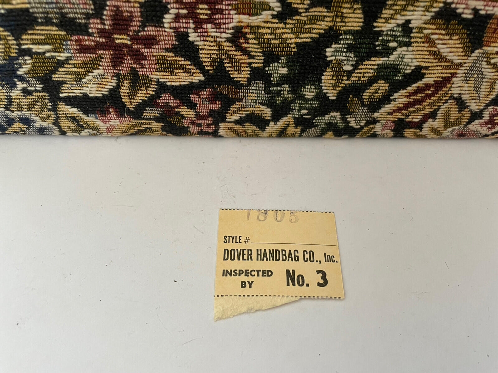 Dover Tapestry Carpet Bag Handbag Purse With Original Tag From Two Guys Vintage - Image 12