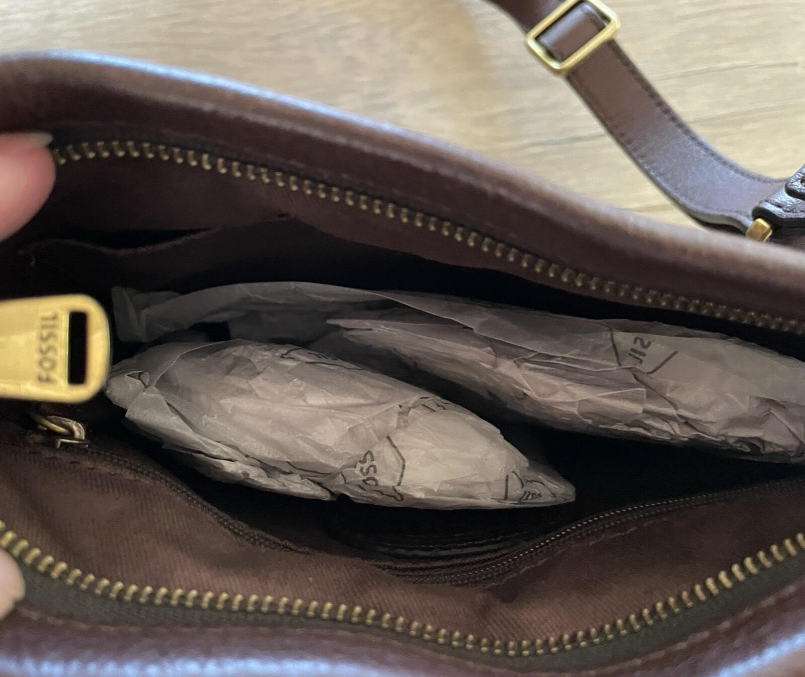 Fossil Brown Handbag Bag Purse - Image 5